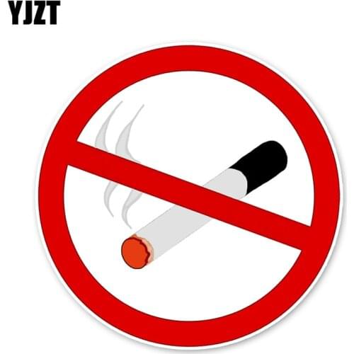 YJZT 12.5*12.5CM Warning Sign Smoking Is Prohibited Car Stickers Accessories C30-0275