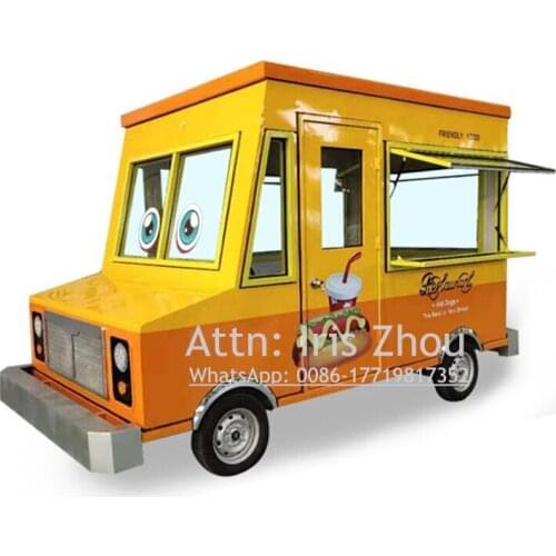 Retro bus street electric tricycle food cart/ street style food truck