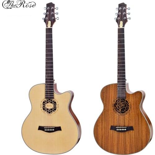The Rose Guitar 40 inch Acoustic Guitar Walnut Material Matte Professional Practice High Quality Musical Instruments TRD1240
