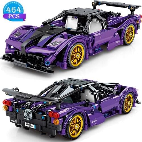 Assembly Famous Speed Racing Vehicle Model Technical Ideas Sport Car Building Blocks Childrens Set Toys Birthday Gifts for Boys