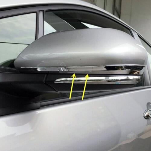 Car Styling 2PCS ABS Chromed Exterior Rearview Mirror Decoration Strip Cover Trim For Toyota Prius Prime PHV 2017 2018