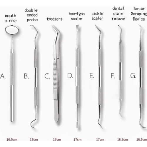 Stainless Steel Dental Mirror Dental Tool Set Mouth Mirror Dental Kit Instrument Dental Pick Dentist Prepare Tool