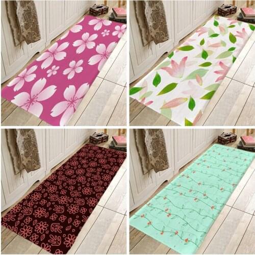 Creative 3D Printing Multi Flower Hallway Carpets and Rugs for Bedroom Living Room Carpet Kitchen Bathroom Anti-Slip Floor Mats