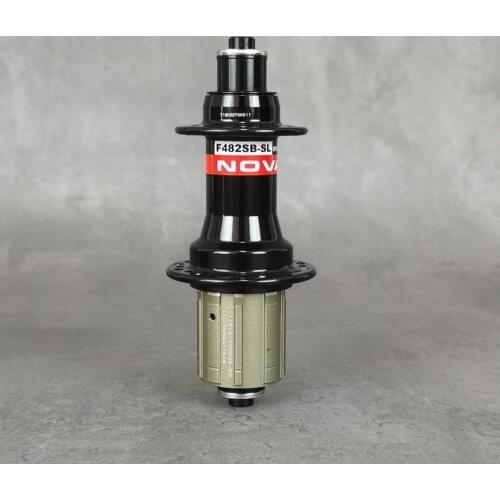 Lightweight Novatec F482SB-SL road bike hubs Rear 225g black /red 9/10/11S 24/28/32 holes include quick release skewers