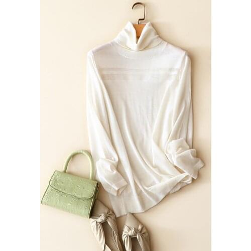 High quality autumn winter new styles essential 100% cashmere turtleneck sweater for women