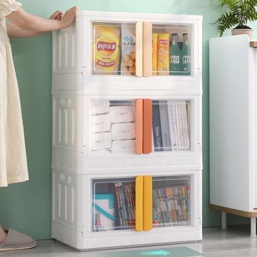 Home Supplies Storage Boxes Wardrobe Clothing Storages Box Large Capacity Stationery Book Folding Plastic Box Toys Storage Bins