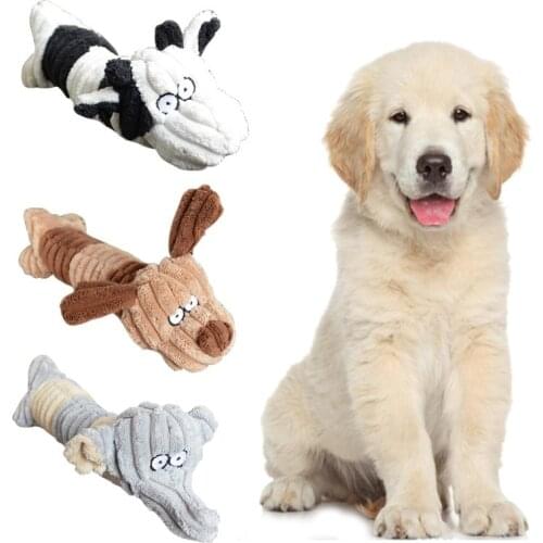 Pet Chew Toy Dog Cat Cute Biting Chew Bite Funny Plush Sound Squeak Pets Supplies Dogs Toys