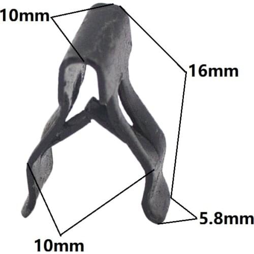 100Pcs Car Front Console Dash Dashboard Auto Trim Metal Retainer Black Rivet Fastener Clip