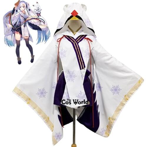 Vocaloid 2018 Snow Miku Kimono Dress Outfit Anime Cosplay Costumes