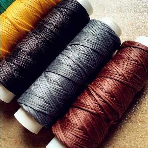 5pcs/lot Width0.8mm Leather hand-stitched sewing thread Polyester flat wax line DIY handmade leather bag sewing tool free ship