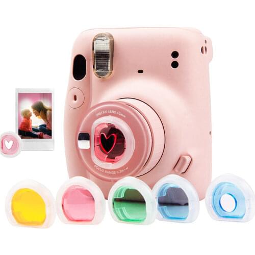6 PCS Set Close-up Lens Colorful Color Filter Mirror for Fujifilm Instax Mini 11 Instant Film Cameras Photographic Accessories