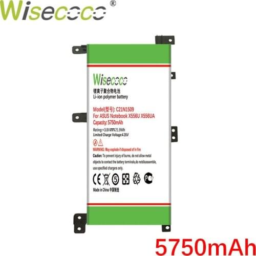 WISECOCO 5750mAh C21N1509 Battery For ASUS X556UA X556UB X556UF X556UJ X556UR X556UV A556U F556UA K556U K556UA K556UV FL5900U