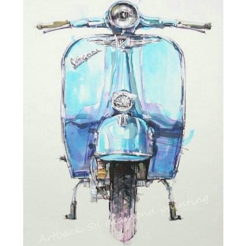 Diamond Embroidered 5D Diamond Painting Motorcycle Landscape Full Square / Round Drill Rhinestone 3d Mosaic Kit