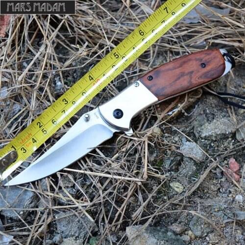 Free shipping The sharp Classical rosewood handle tactical stainless steel folding knife survival knife