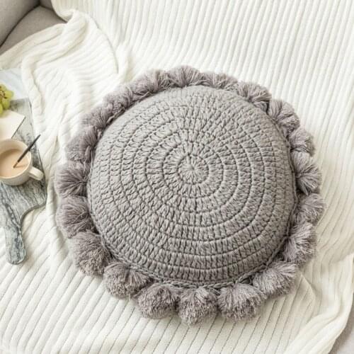 Boho Decorative Pillow Round Cushion For Sofa Bedding Car Cushions Home Decor Handmade Back Cushion Filling Round Pillow