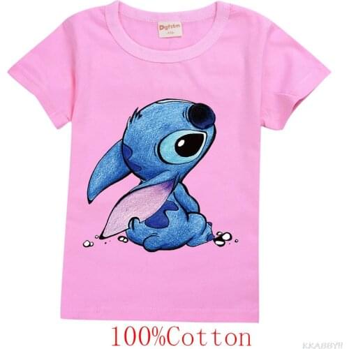 STITCH T-Shirts High Quality Children t shirt Boys/Girls Clothes Kids T Shirt Cartoon anime Tees