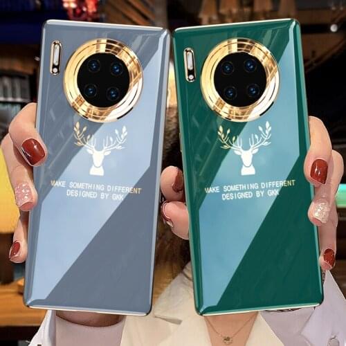 GKK Luxury Plating Pattern Soft Case For Huawei P30 Mate 30 Pro Anti-knock Camera Protective Cover For Huawei P30 Mate 30 Pro