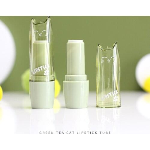 Green tea cat cartoon lipstick tube Lip balm Empty tube lipstick mold 12.1mm