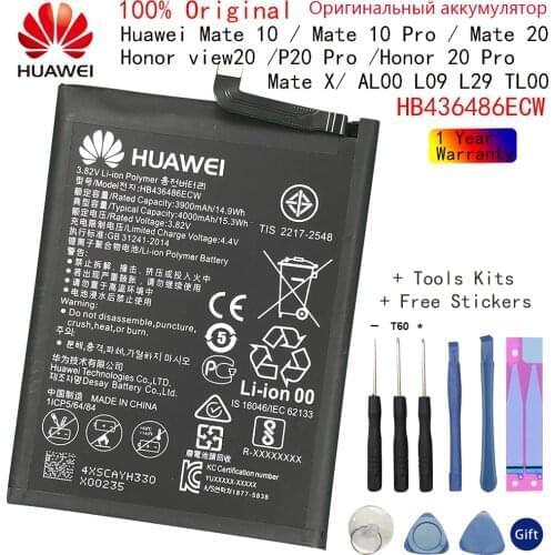HB436486ECW Original Replacement Phone Battery For Huawei Mate 10 /10 Pro / Mate 20 /P20 Pro /Honor view20 4000mAh Batteries