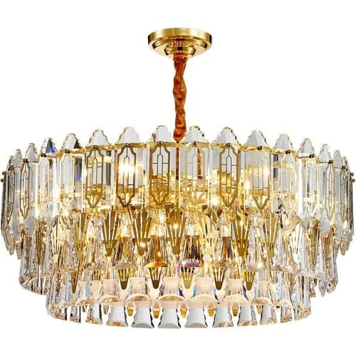 Modern minimalist crystal chandeliers American style living room bedroom dining room chandelier creative personality ligh