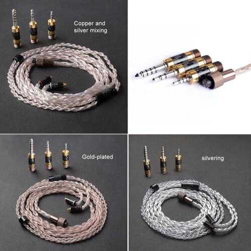 OKCSC The AWESOME Plug MMCX Interface Upgrade Cables 2.5mm/3.5mm/4.4mm Balance Jack Pure Silver OCC Gold Plated DIY HiFi Tools