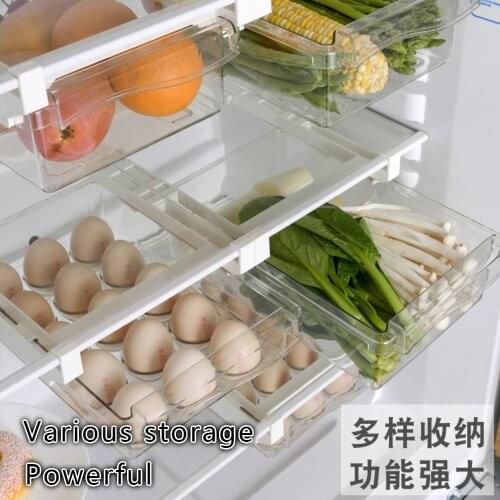 Fridge Food Fresh Keep Storage Box Multi-Purpose Space Saver Refrigerator Food Container Egg Storage Drawer Organizer
