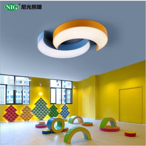 Creative Moon Children Ceiling Lamp Boys and Girls Warm Room light in the bedroom Simple Modern Kindergarten Lamps LED