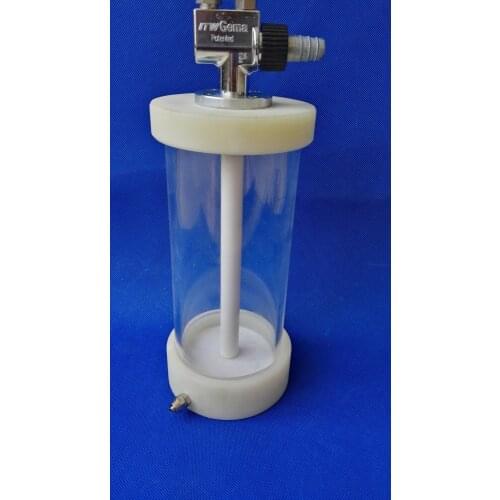 Electrostatic powder coating hopper experiment Mini small paint powder barrel with injector and fluidized bed