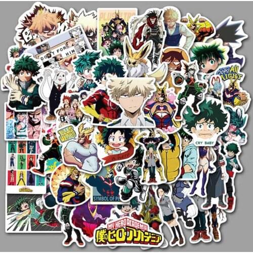 My Hero Academia 50 Personality Stickers Travel Pole Box Stickers Waterproof Car Stickers Graffiti Stickers Waterproof