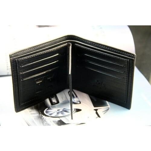 New Hot Sell Fashion Vintage Designer Famous Brand Genuine Leather Solid Mens Wallet Money Clip Carteira Vertical Free Shipping