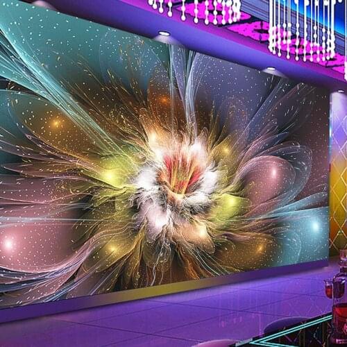 Custom 3D Mural Wallpaper Modern Creative Cool Nightclub Flower Bar KTV Background Art Wall Papers For Walls 3D Papel De Parede