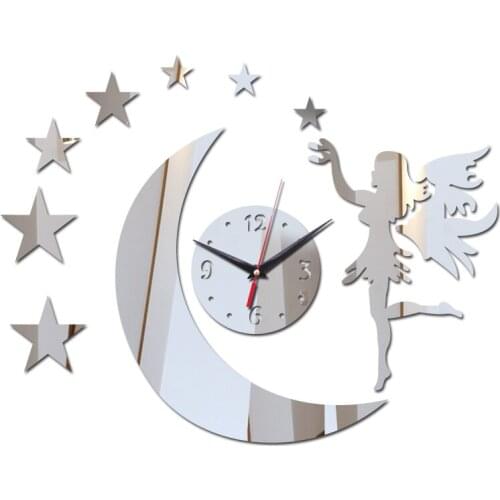 New fashion diy wall clock acrylic material wall sticker modern living room watch home decoration quartz wall clocks