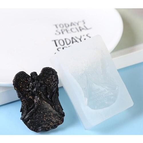 Transparent Silicone Mould Dried Flower Resin Decorative Craft DIY Matte Surface Angel Mold Epoxy Resin Molds For Jewelry