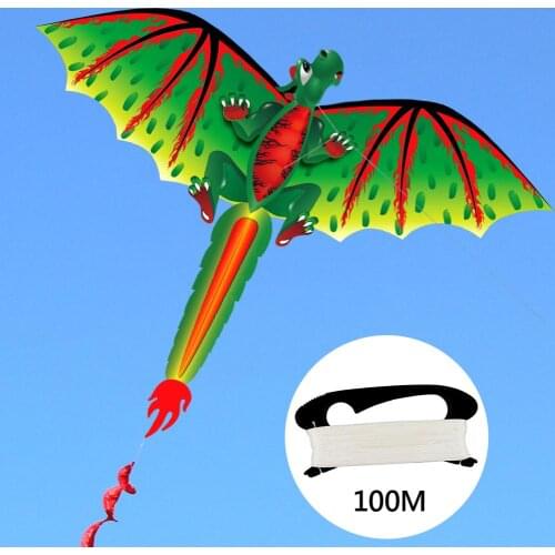 Drop shipping 3d Dinosaur dragon kite for kids kite nylon toys fly kites children kite line bird kite factory Outdoor Sports Toy