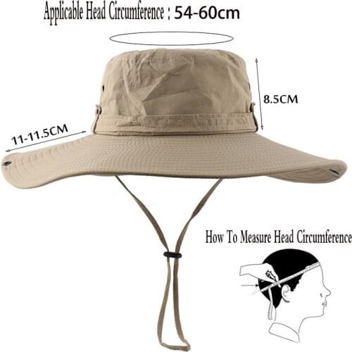 New Men And Women Outdoor Mountaineering Big Eaves Waterproof Sunscreen Fisherman Hat Solid Color Breathable Fishing Hat Sun Hat