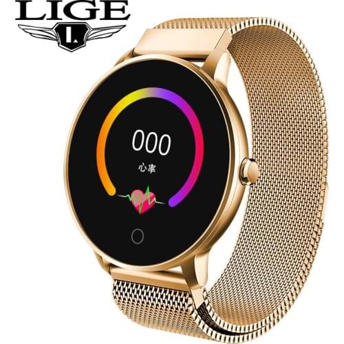 LIGE New Sports Watch Men Smart Bracelet Activity Fitness Tracker Heart Rate Blood Pressure Monitor Waterproof smartwatch Women
