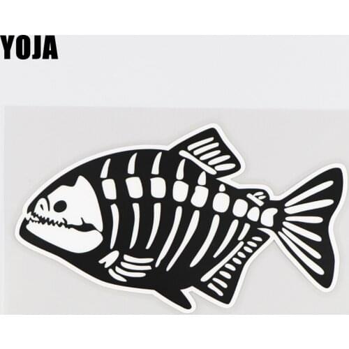 YOJA 14.6X8.2CM Biological Fish In Water Vinyl Motorcycle Decal Funny Cartoon Car Sticker 19A-0174