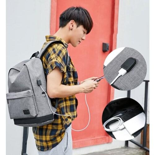 USB Charging Men Women Backpack School Bag for Teenagers College Waterproof Oxford Travel Bag 15inch Laptop Back packs Mochila