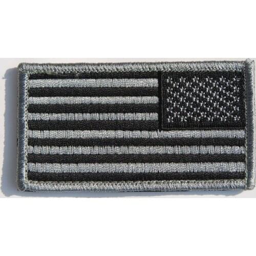 WW2 US AMERICAN FLAG MILITARY UNIFORM BLACK BADGE PATCH- World military Store