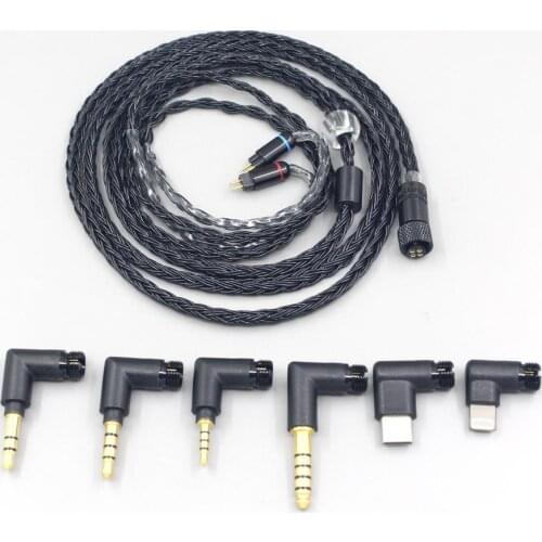 16 Core Black OCC Awesome All In 1 Plug Earphone Cable For 0.78mm 0.77mm BA Custom Westone W4r UM3X UM3RC JH13 LN006963