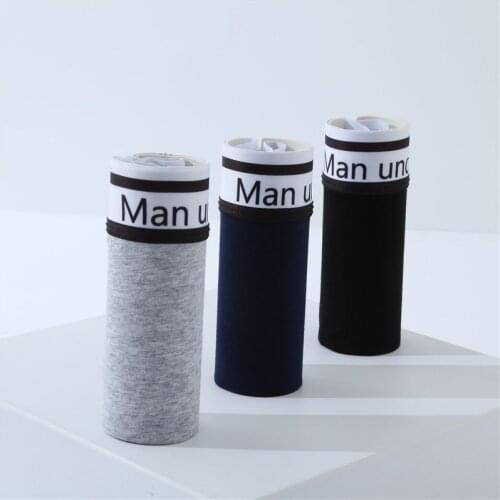 4Pcs The New Cotton Mens Underwear Male Panties Sexy Man Boxers Solid Underpants Comfortable Plus Size Men Sports Shorts