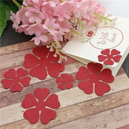 6Pcs New Dies 3D Rose Flower Cutting Dies Stencils Scrapbooking Embossing DIY Crafts Paper Cards Album Decor Metal Carbon Dies