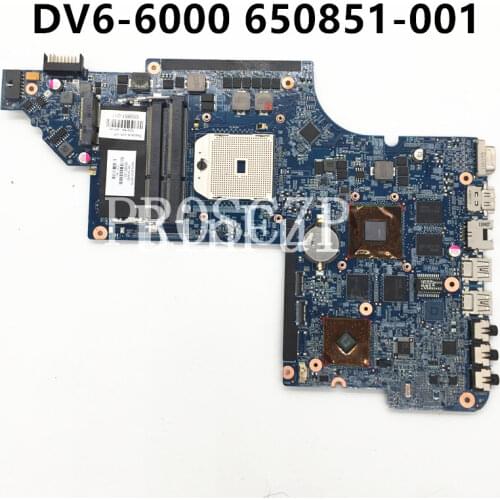Free shipping For DV6-6000 DV6-6100 laptop motherboard 650851-501 650851-601 650851-001 working well