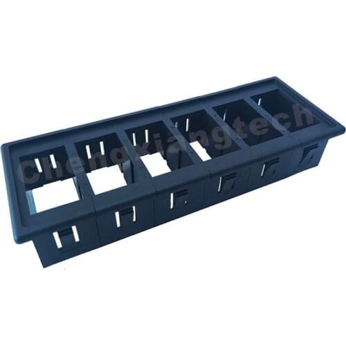 Car Boat 6 Gang Clipped Rocker Push Switch Holder Bracket Housing Bezel for Carling Arb Narval Style 4x4