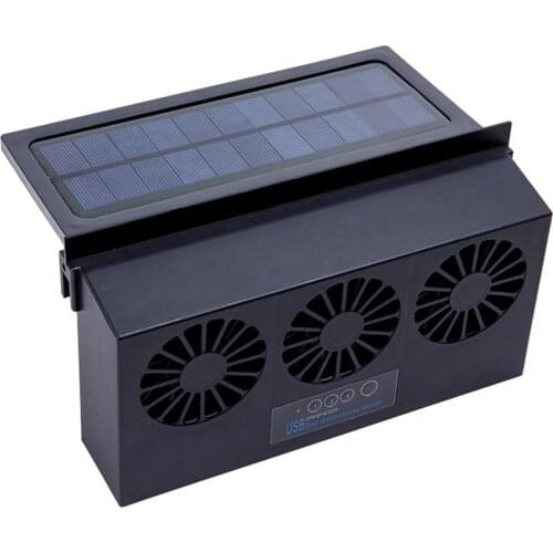 Auto Car Solar Cool Fan Air Vent Window Cool Ventilator USB Exhaust Fan Radiator for Car Radiator Environmental Exhaust Fan