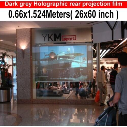 Free fedex Delivery cost !! Dark grey color Adhesive Rear Projection Screen film for Glass or acrylic sheet, projector film