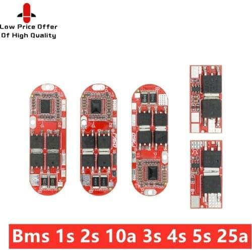 BMS 1S 2S 10A 3S 4S 5S 25A Bms 18650 Li-ion Lipo Lithium Battery Protection Circuit Board Module Pcb Pcm 18650 Lipo Bms Charger
