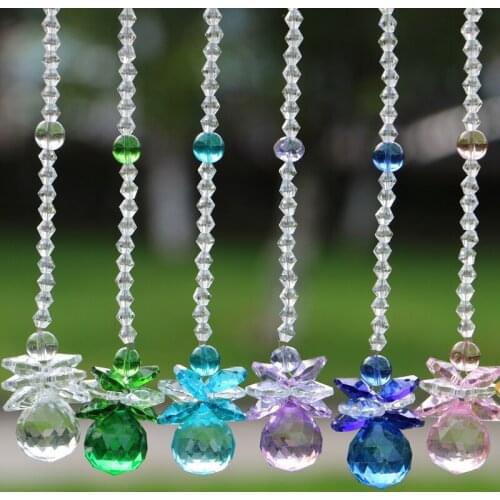 1PCS Crystal Ball Suncatcher Prism Rainbow Maker Chandelier Decor Chakra Window Garden Hanging Pendant Ornament