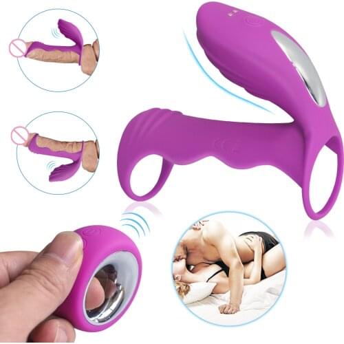 Multi-Horseshoe Ring Couple Sharing Penis Ring Vibrater Clitoral Sex Shop for Couple Wireless Remote Control Wearables for Males