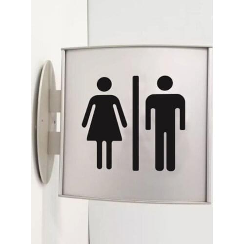 Creative Home Decoration Bathroom Removable Cute Door Stickers for Toilet / Bathroom Decorations